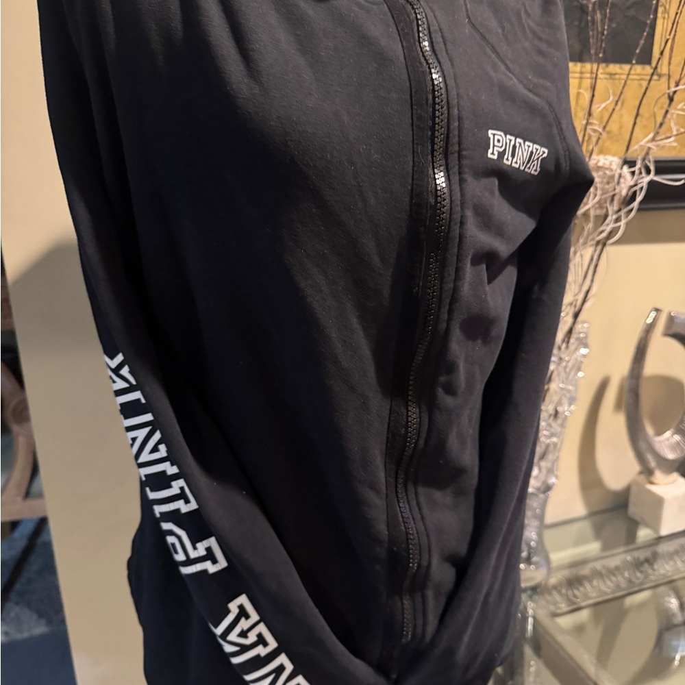 Victorias, secret, pink, Black Hoodie Cotton Blend Apparel XS - Picture 2 of 5